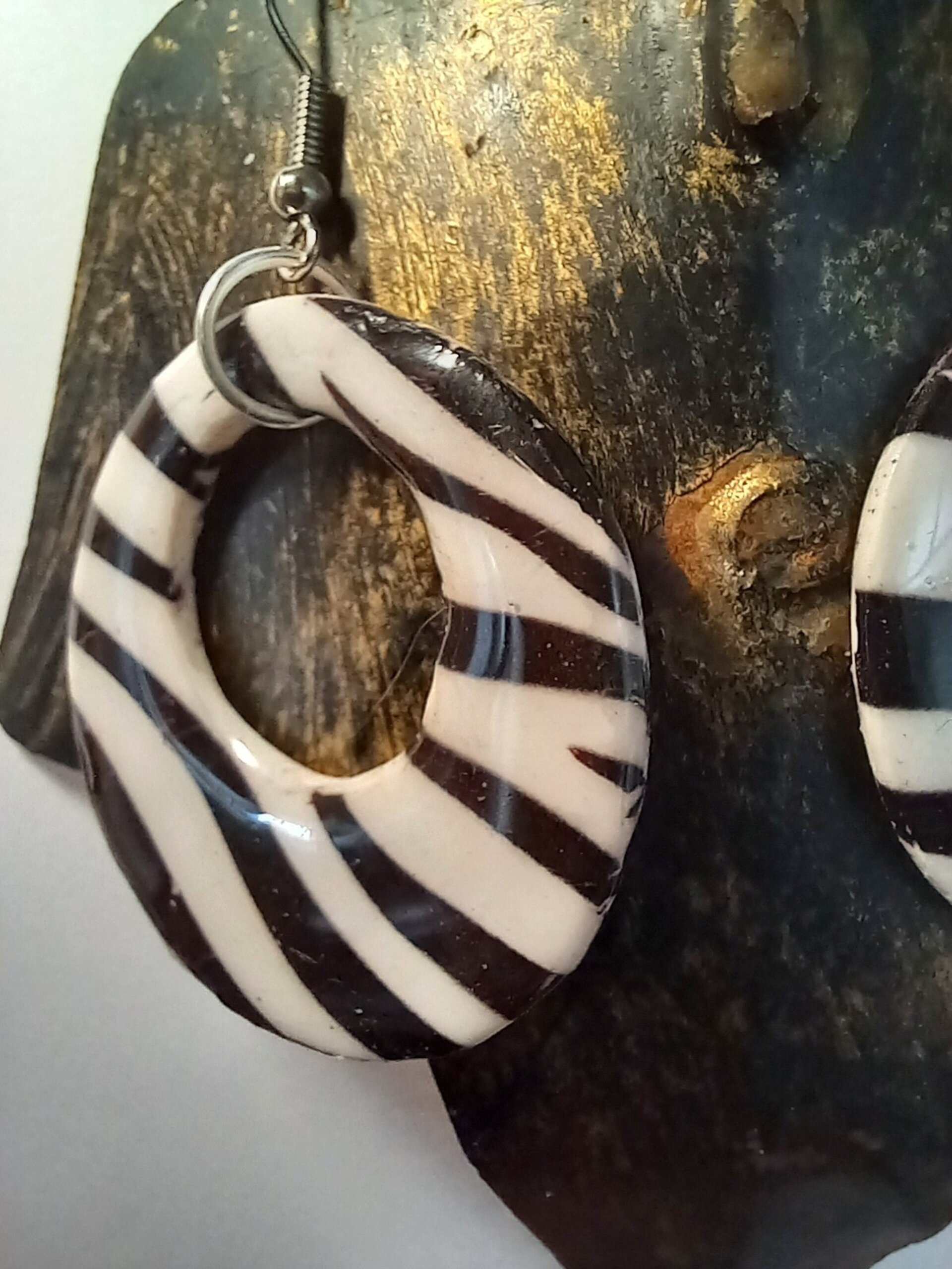 Arete hueco animal print - 6